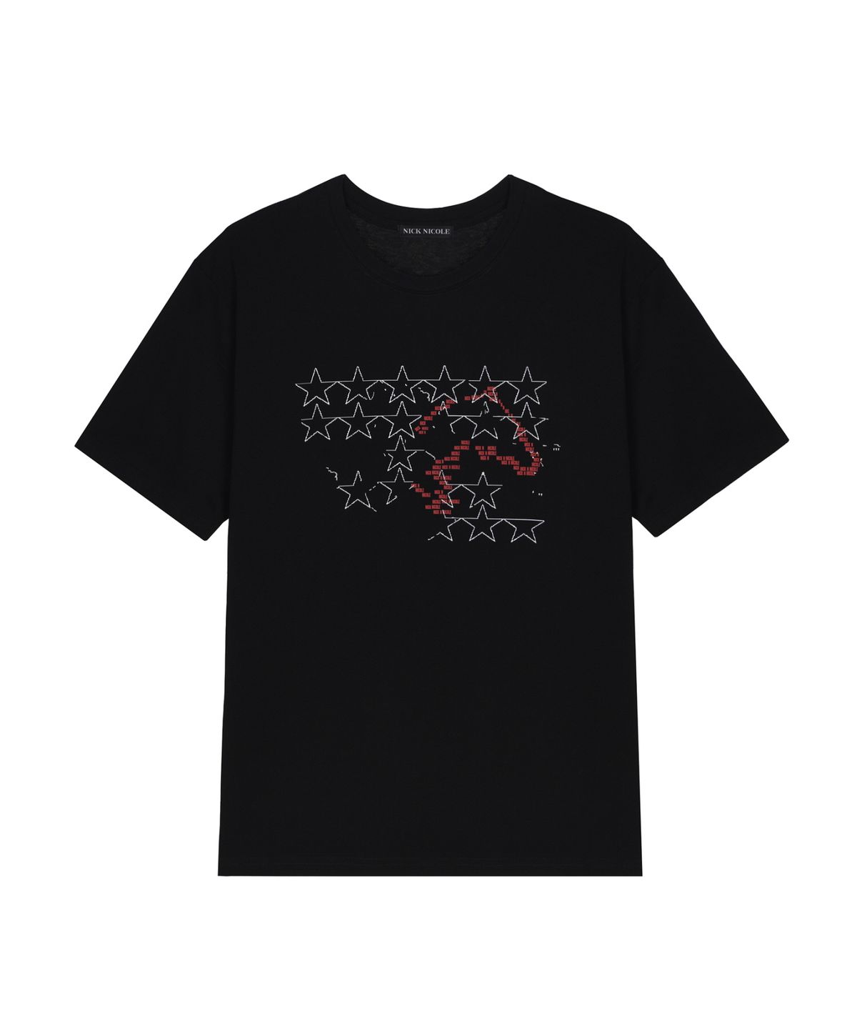 닉앤니콜(NICK&NICOLE) STAR HORSE GRAPHIC LOGO TOP_BLACK