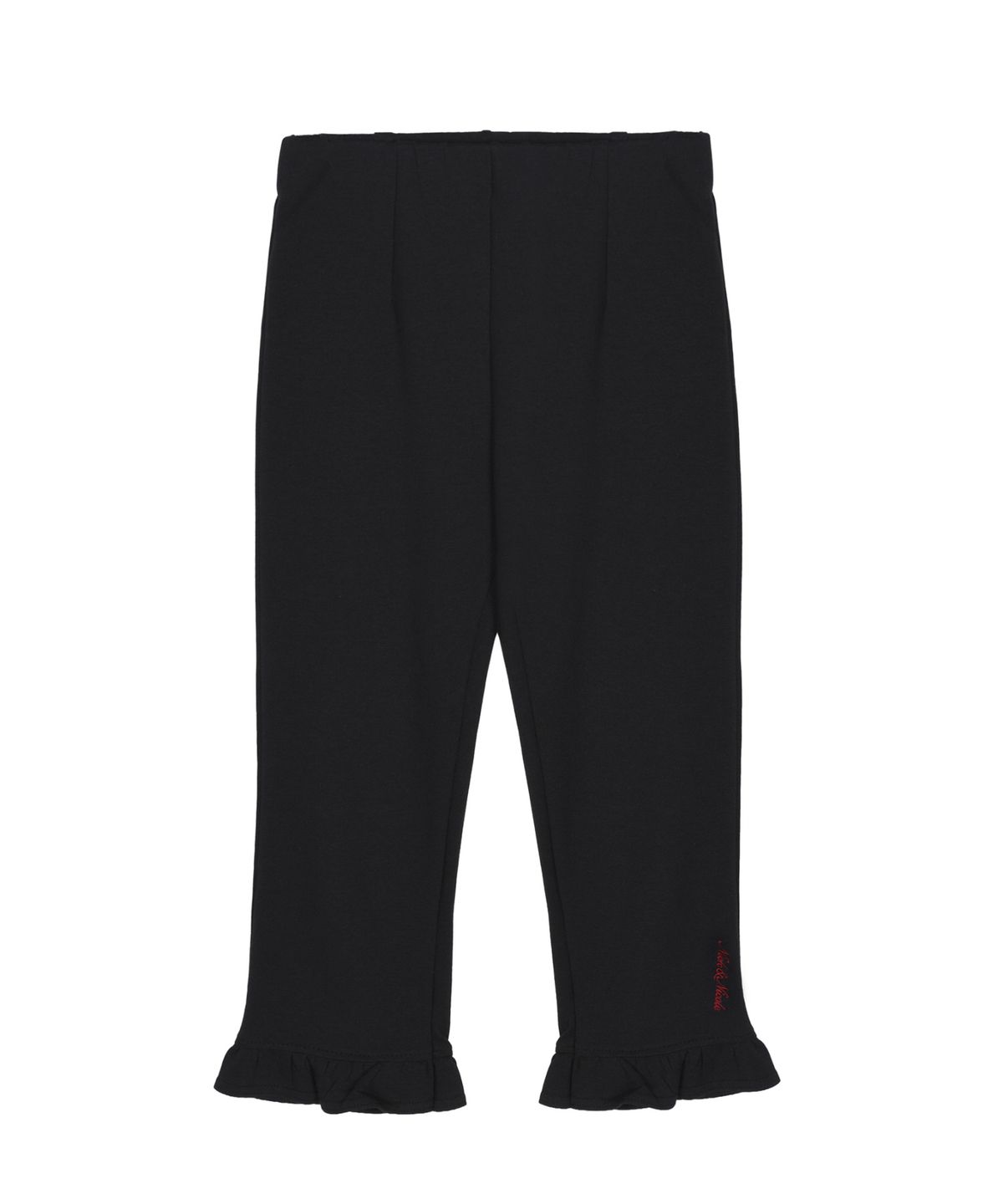 닉앤니콜(NICK&NICOLE) FRILL CAPRI PANTS_BLACK