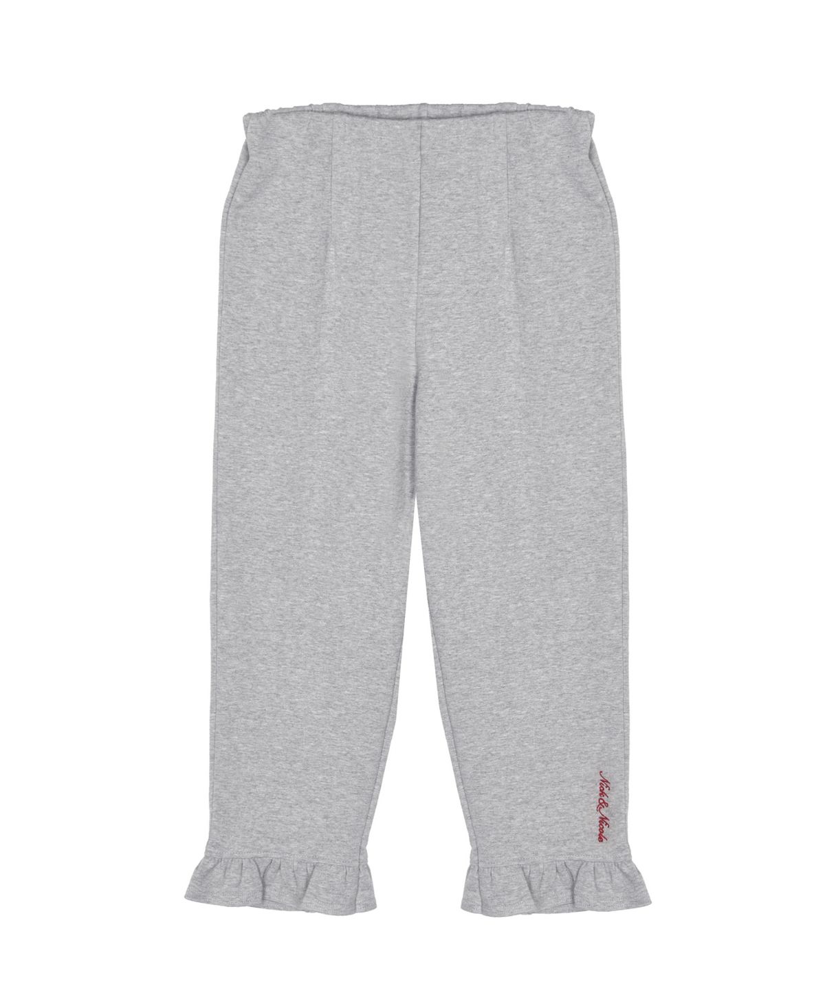 닉앤니콜(NICK&NICOLE) FRILL CAPRI PANTS_GRAY
