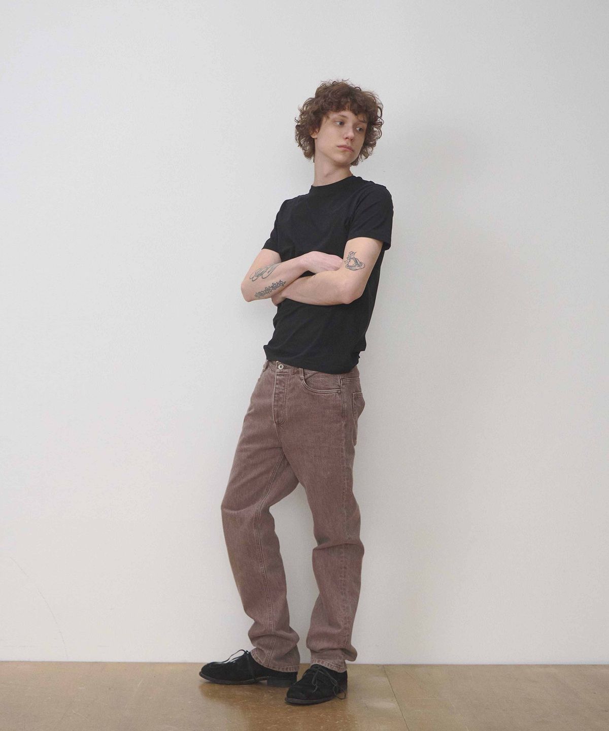 세븐틴엔드(17END) M 001 BROWN WASHED DENIM