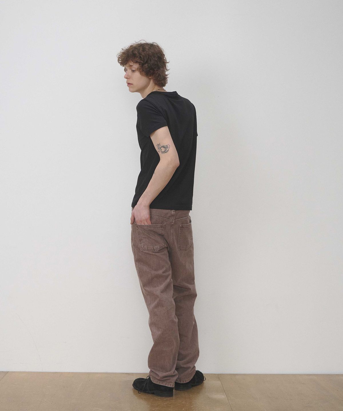 세븐틴엔드(17END) M 001 BROWN WASHED DENIM