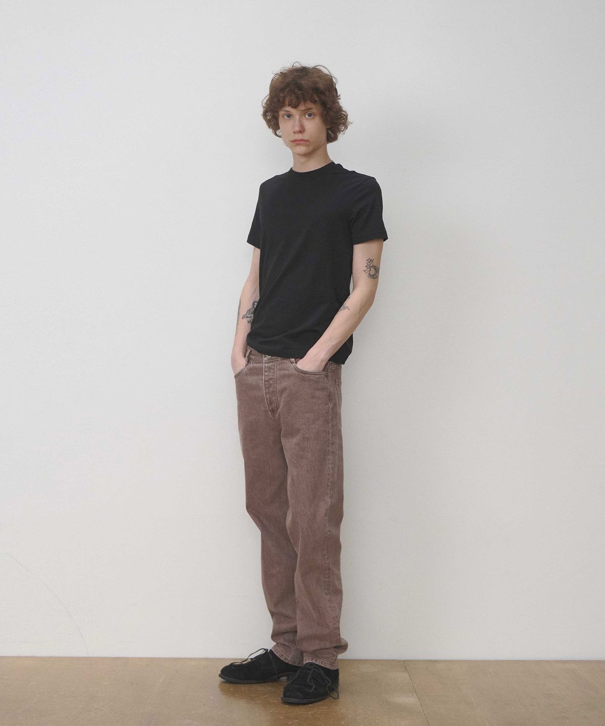 세븐틴엔드(17END) M 001 BROWN WASHED DENIM