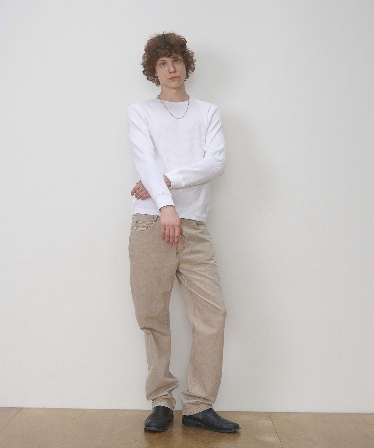 세븐틴엔드(17END) M 001 SAND BEIGE WASHED DENIM