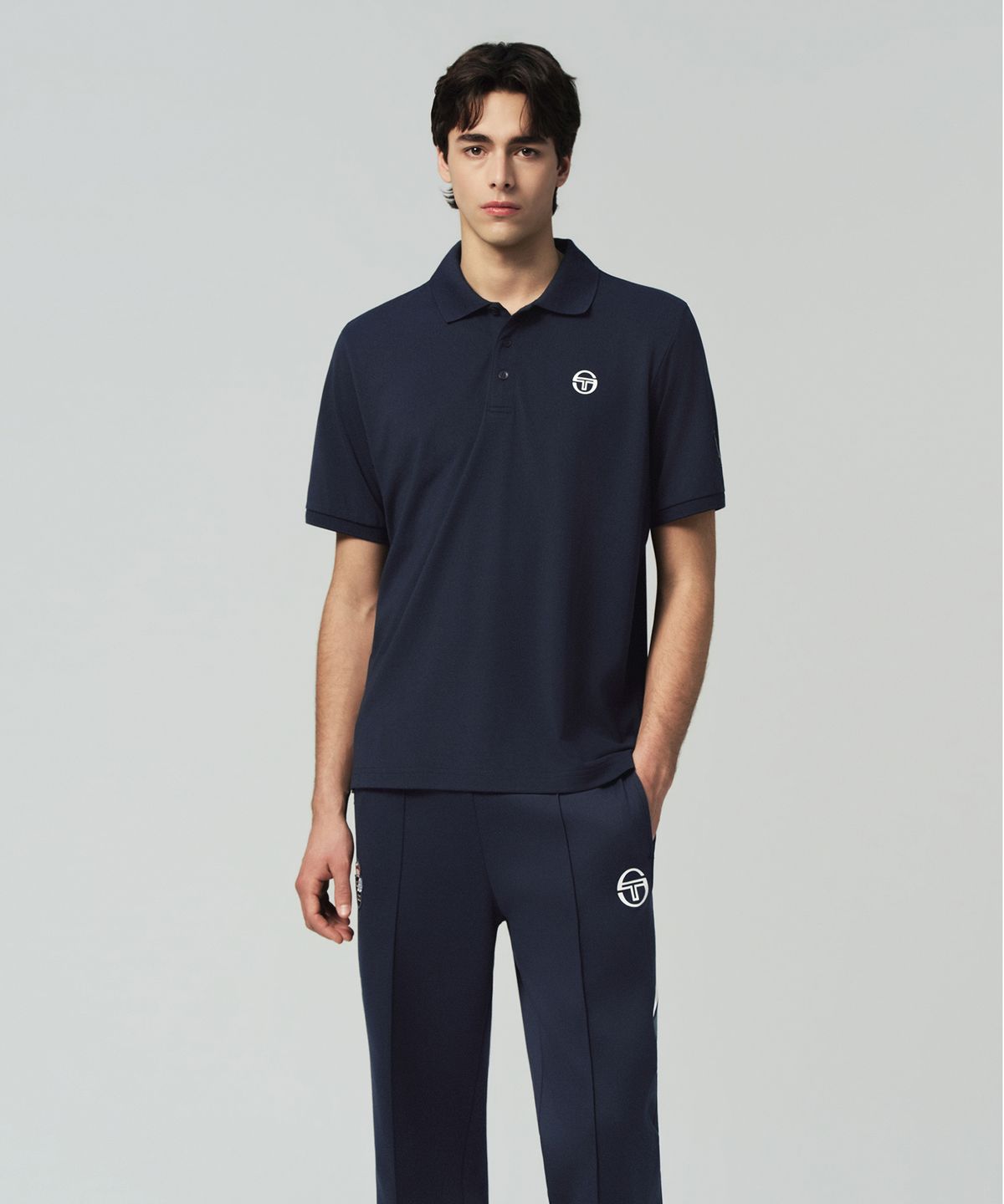 세르지오 타키니(SERGIO TACCHINI) M MC 더블스 반팔 폴로셔츠 (Navy)