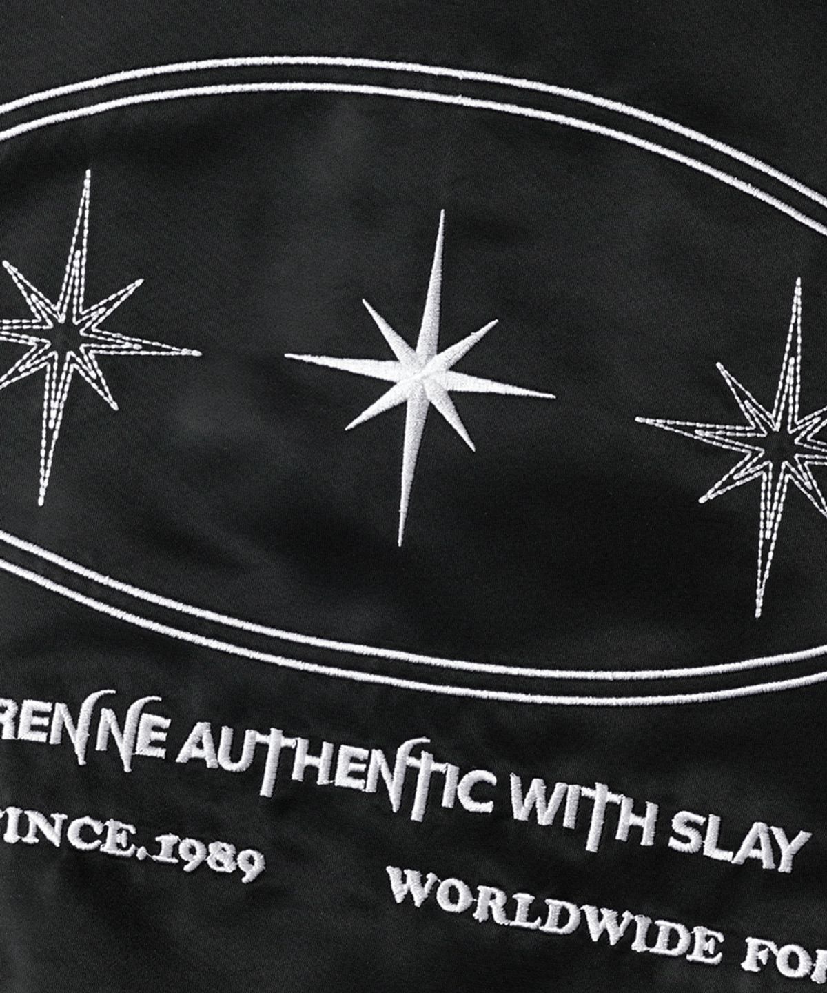 르렌느(LERENNE) Three Layer Star High Neck Jacket - Black