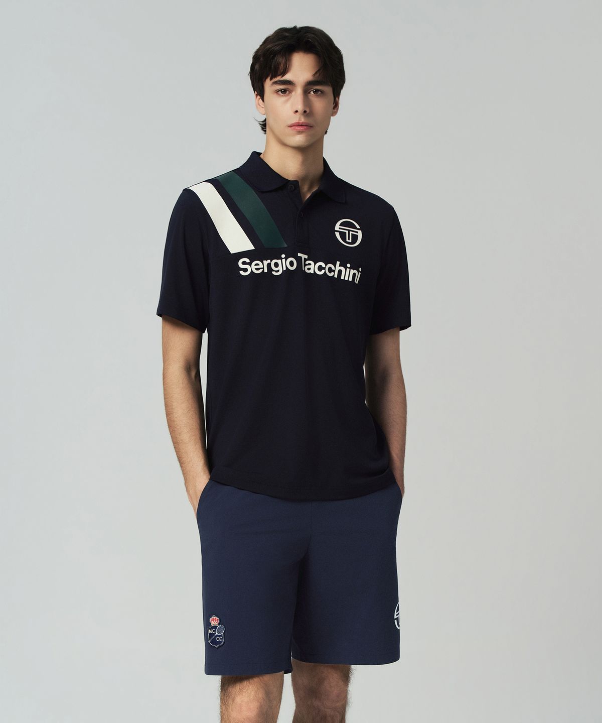 세르지오 타키니(SERGIO TACCHINI) M MC 앨리 스태프 반팔 폴로셔츠 (Navy)