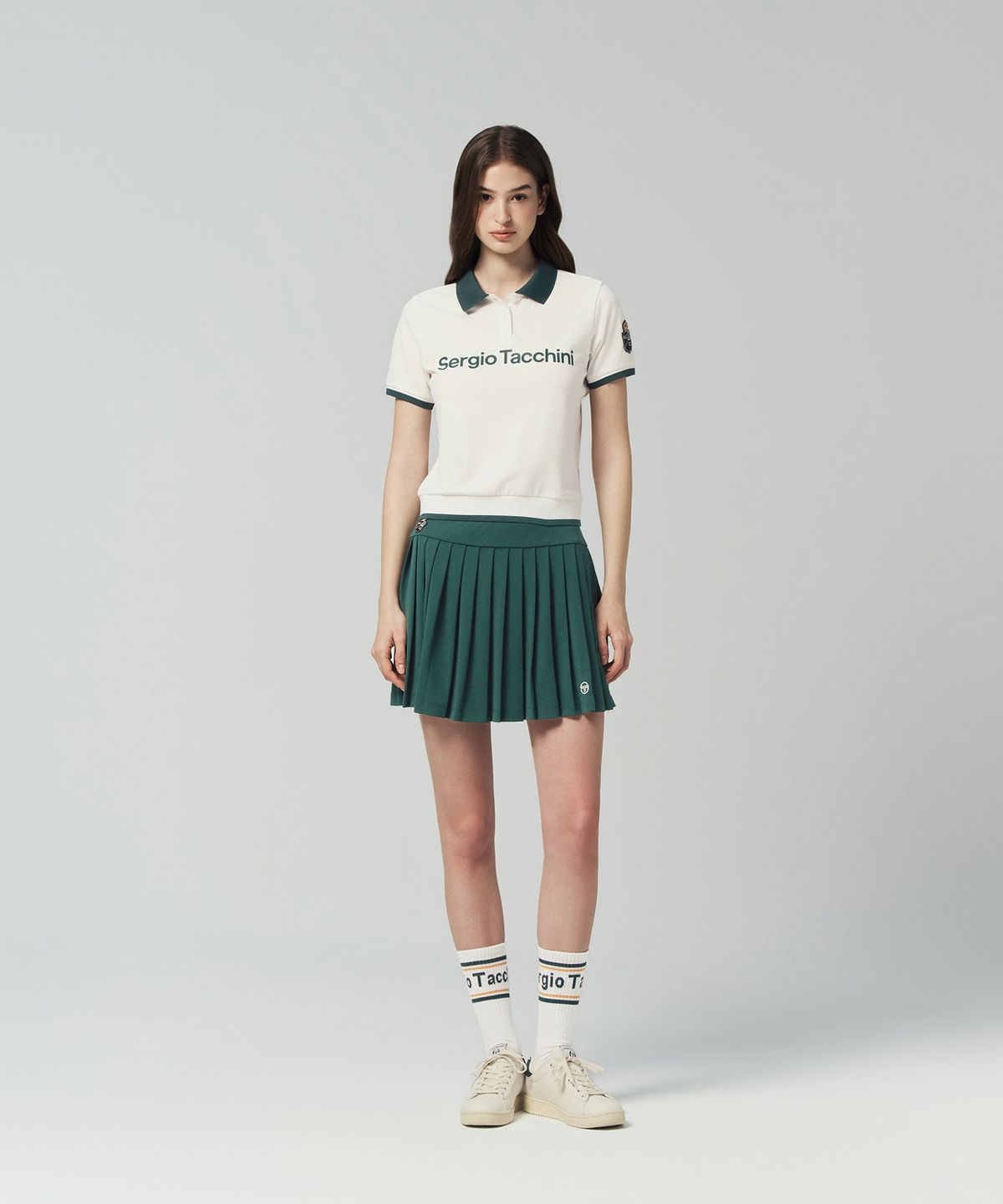 세르지오 타키니(SERGIO TACCHINI) W MC 타이브레이크 스태프 반팔 폴로셔츠 (White)