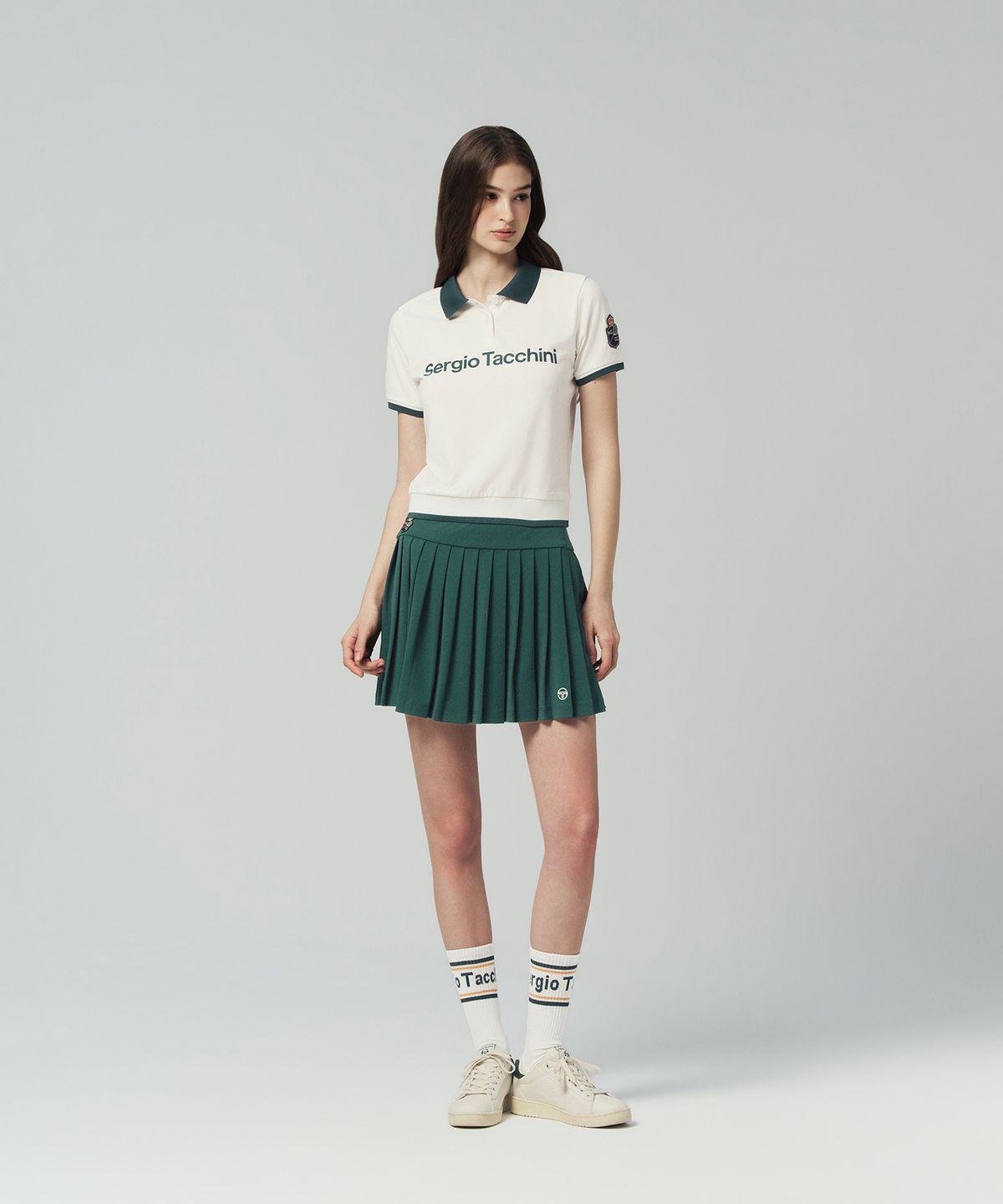 세르지오 타키니(SERGIO TACCHINI) W MC 타이브레이크 스태프 반팔 폴로셔츠 (White)