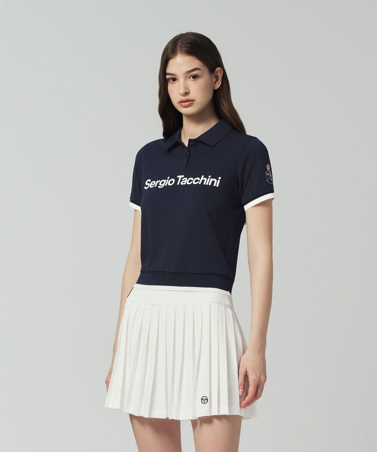 세르지오 타키니(SERGIO TACCHINI) W MC 타이브레이크 스태프 반팔 폴로셔츠 (Navy)