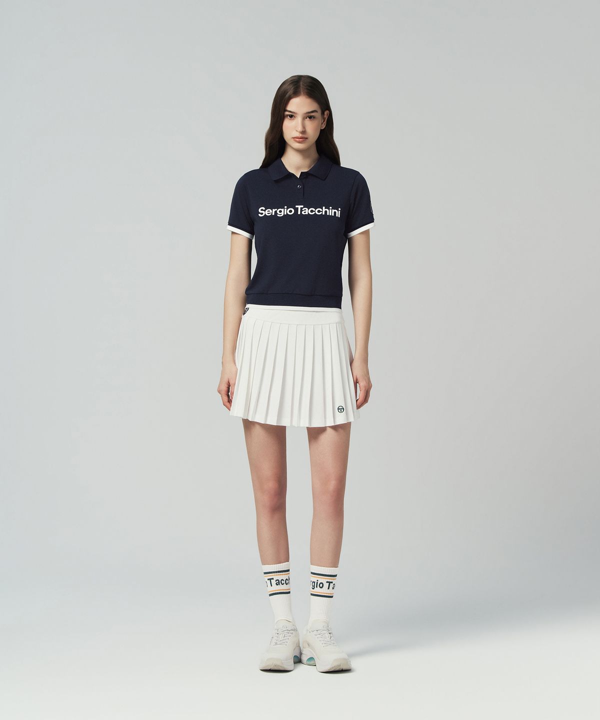 세르지오 타키니(SERGIO TACCHINI) W MC 타이브레이크 스태프 반팔 폴로셔츠 (Navy)