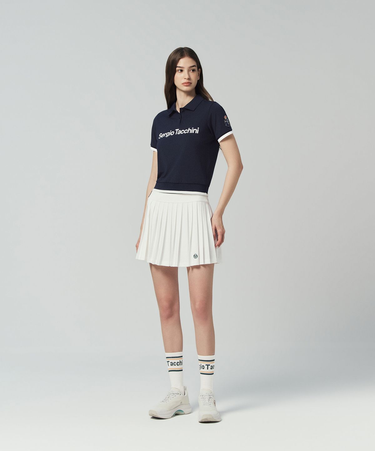 세르지오 타키니(SERGIO TACCHINI) W MC 타이브레이크 스태프 반팔 폴로셔츠 (Navy)