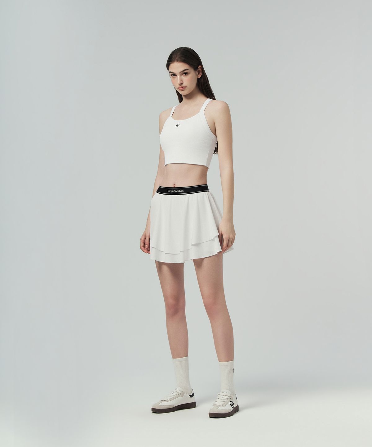 세르지오 타키니(SERGIO TACCHINI) W 플라잉 레이어드 스커트 (White)