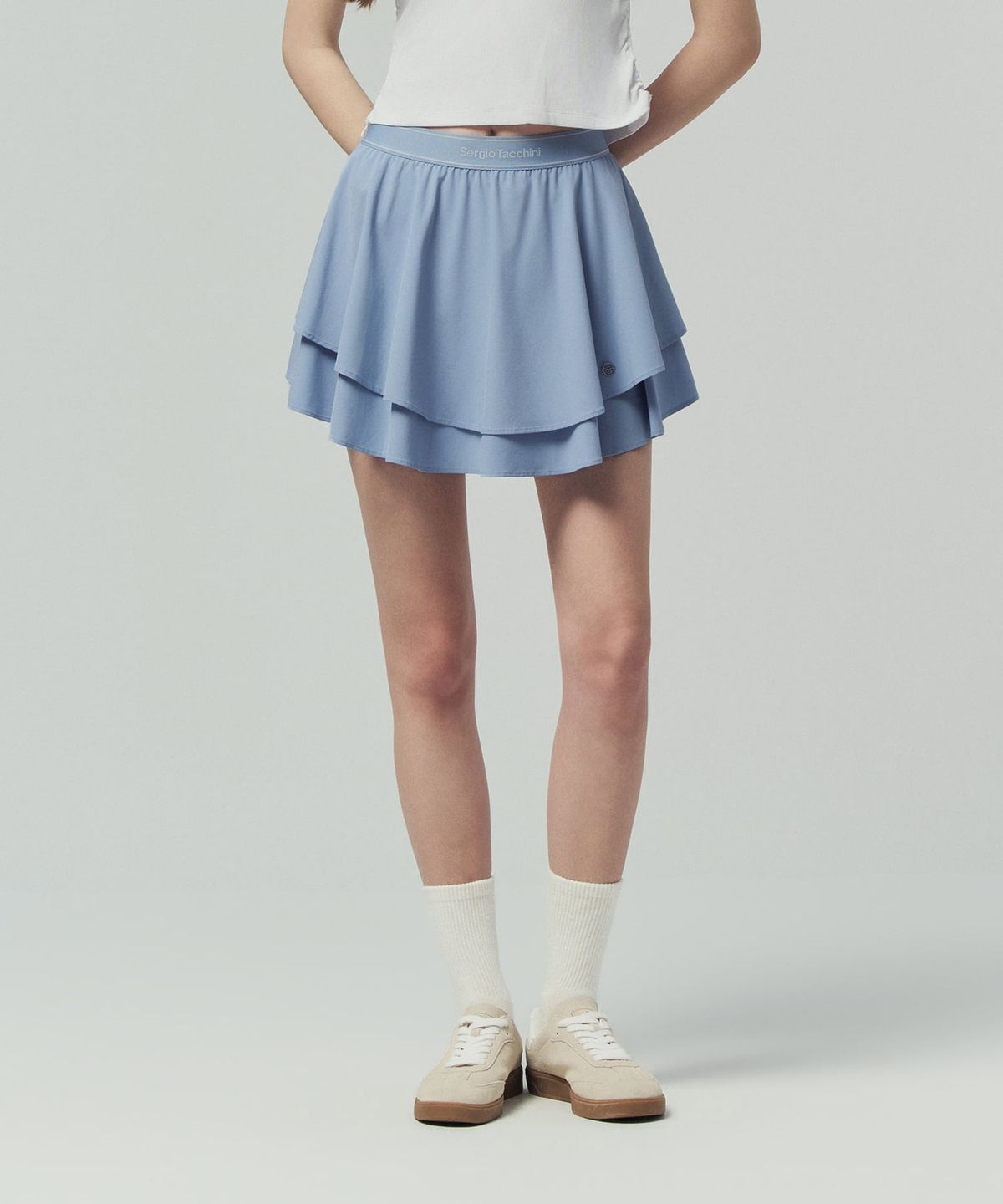 세르지오 타키니(SERGIO TACCHINI) W 플라잉 레이어드 스커트 (L.Indigo)