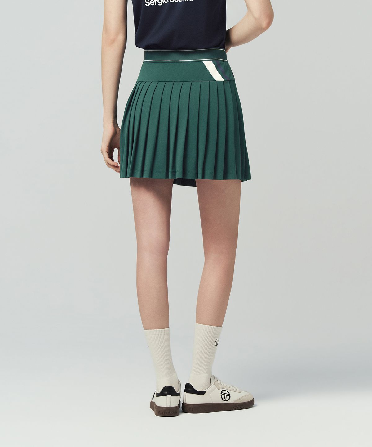 세르지오 타키니(SERGIO TACCHINI) W MC 스크래치 스태프 플리츠 스커트 (D.Green)