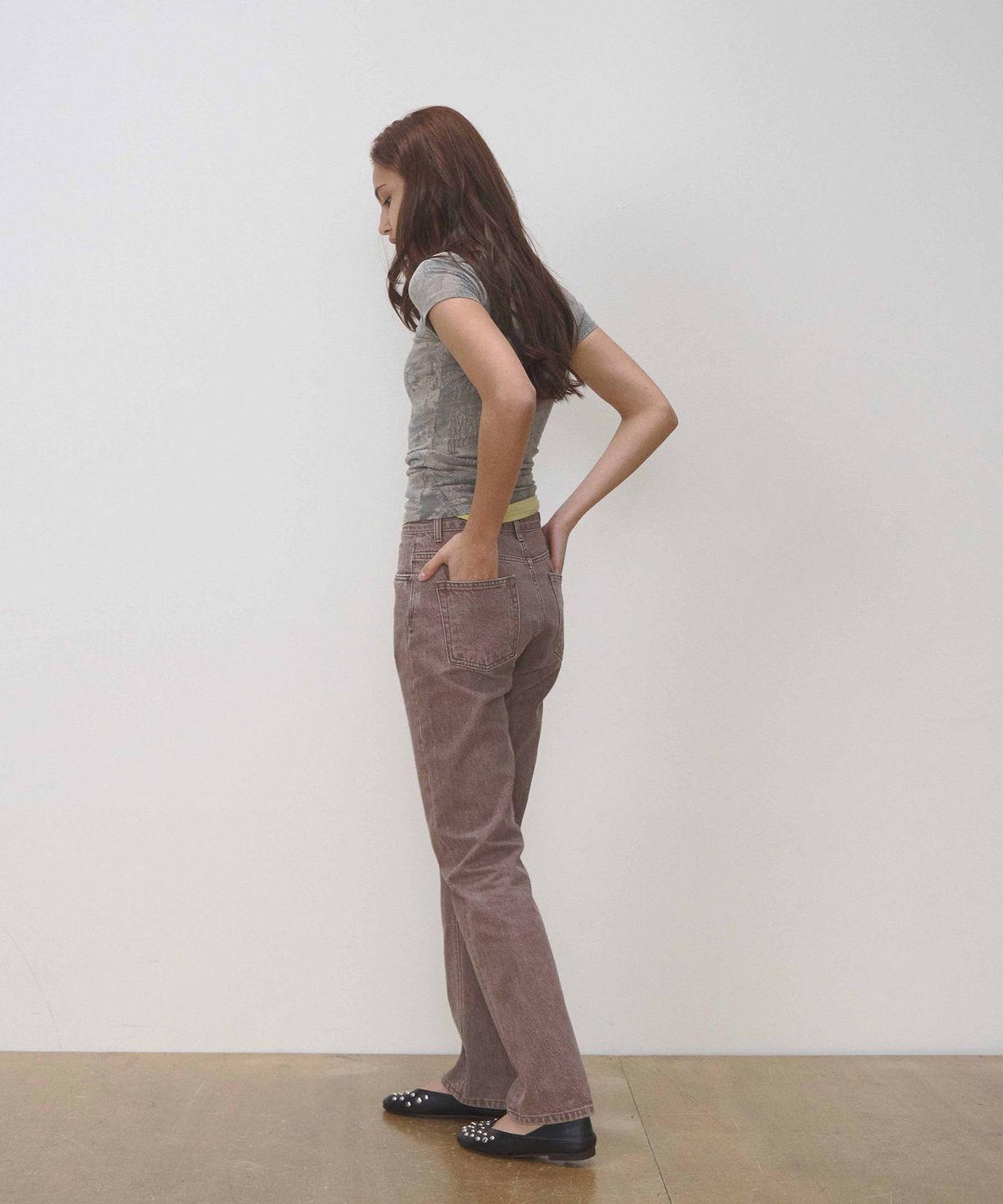 세븐틴엔드(17END) F 001 BROWN WASHED DENIM