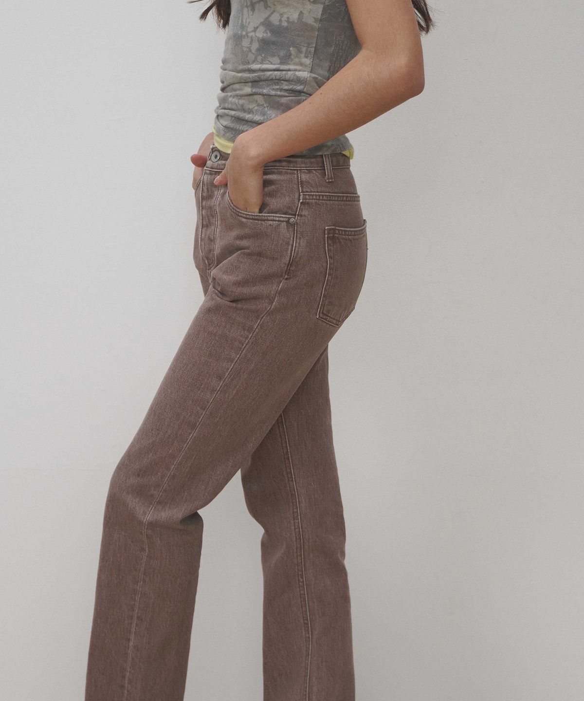 세븐틴엔드(17END) F 001 BROWN WASHED DENIM