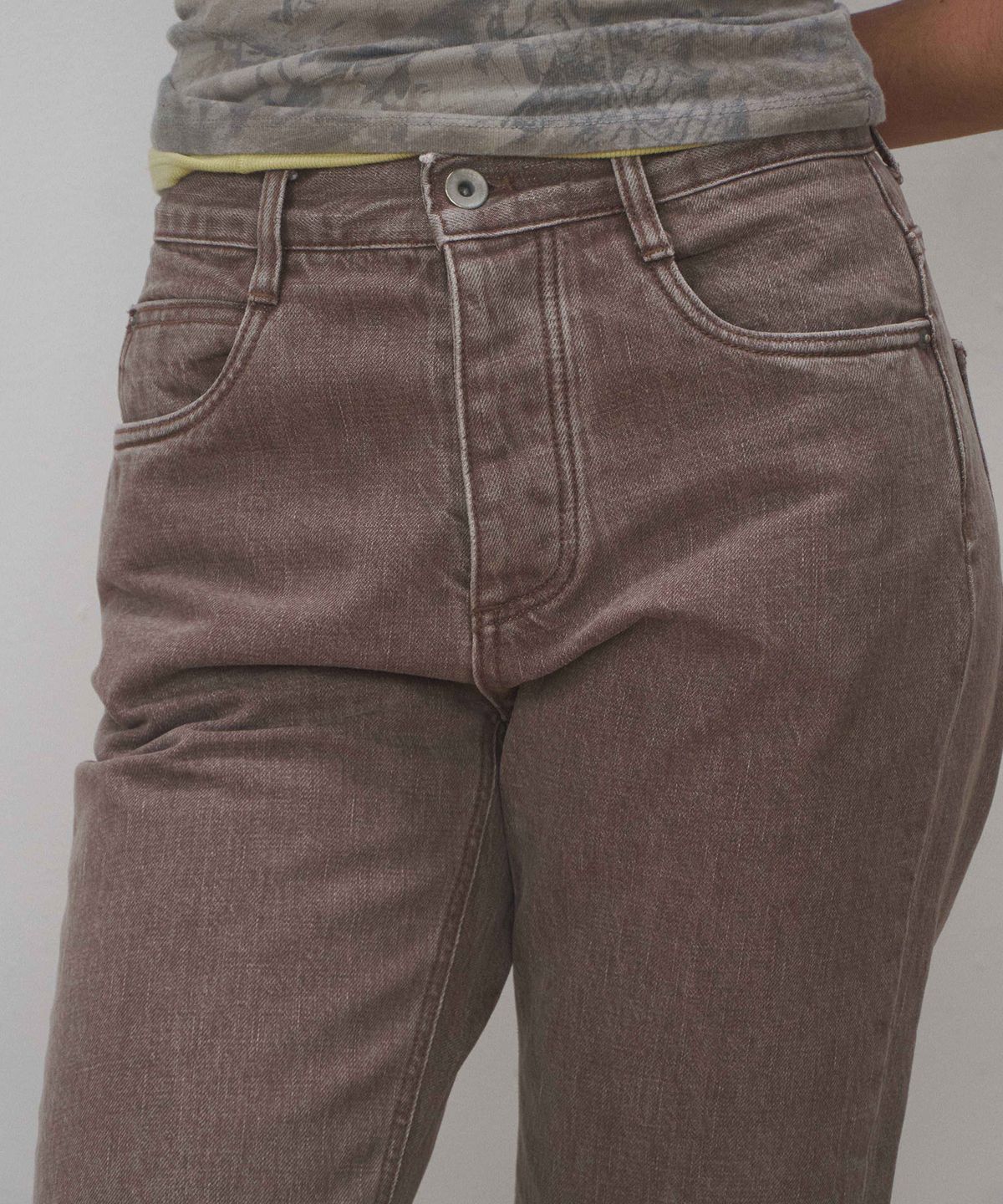 세븐틴엔드(17END) F 001 BROWN WASHED DENIM