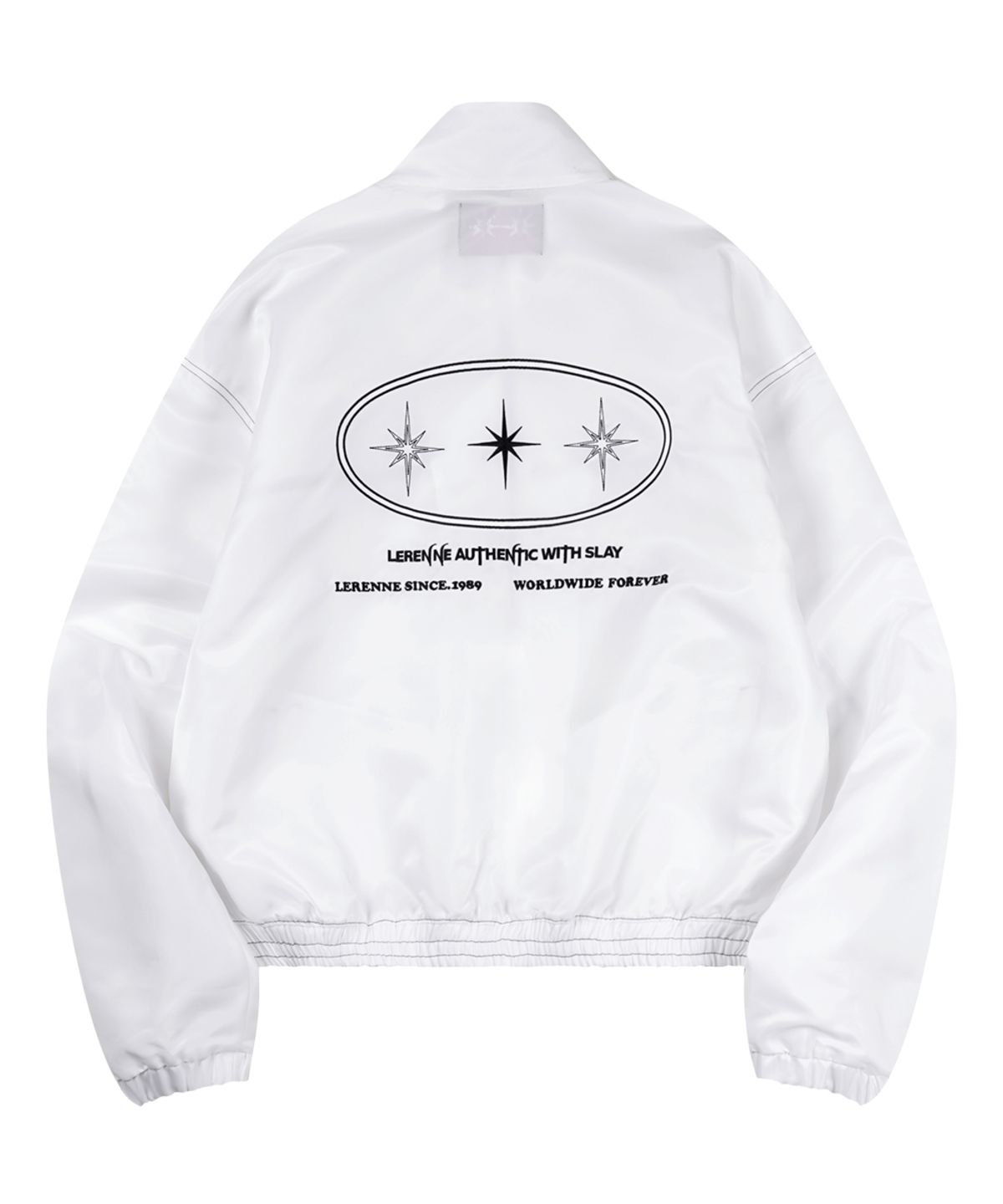 르렌느(LERENNE) Three Layer Star High Neck Jacket - White