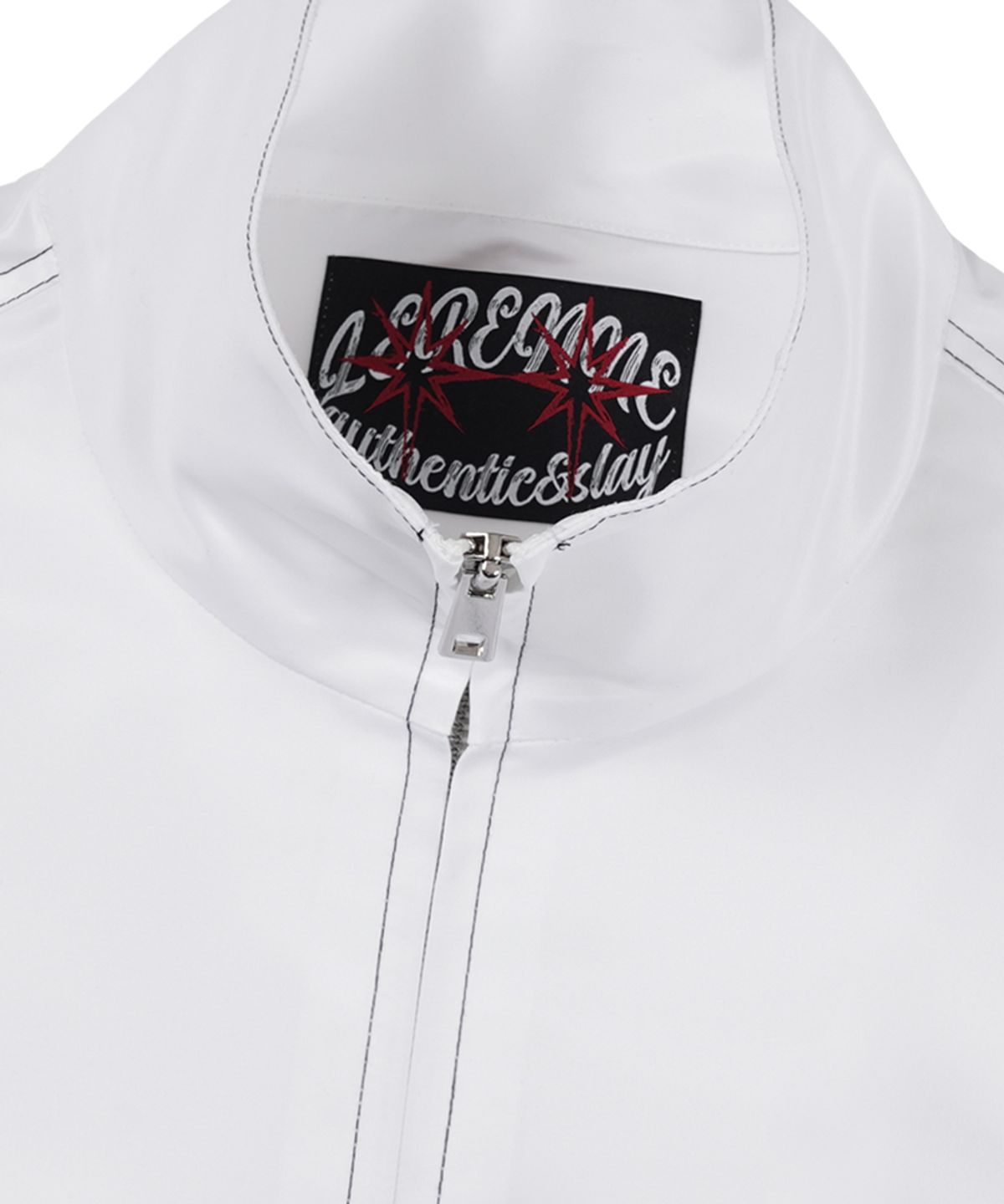 르렌느(LERENNE) Three Layer Star High Neck Jacket - White