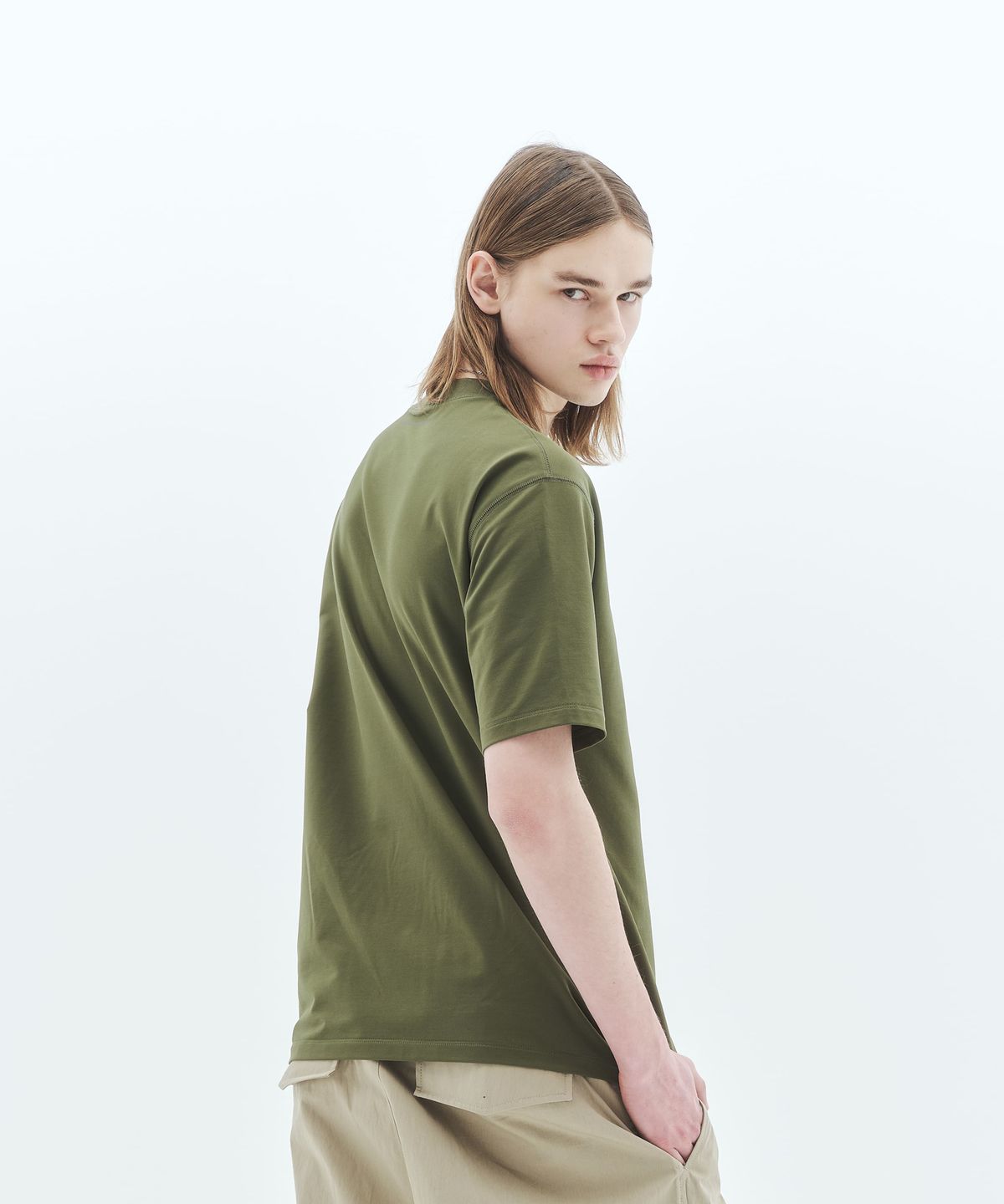 밀라코드(MILACODE) High-Neck Signature T-Shirt (GREEN)