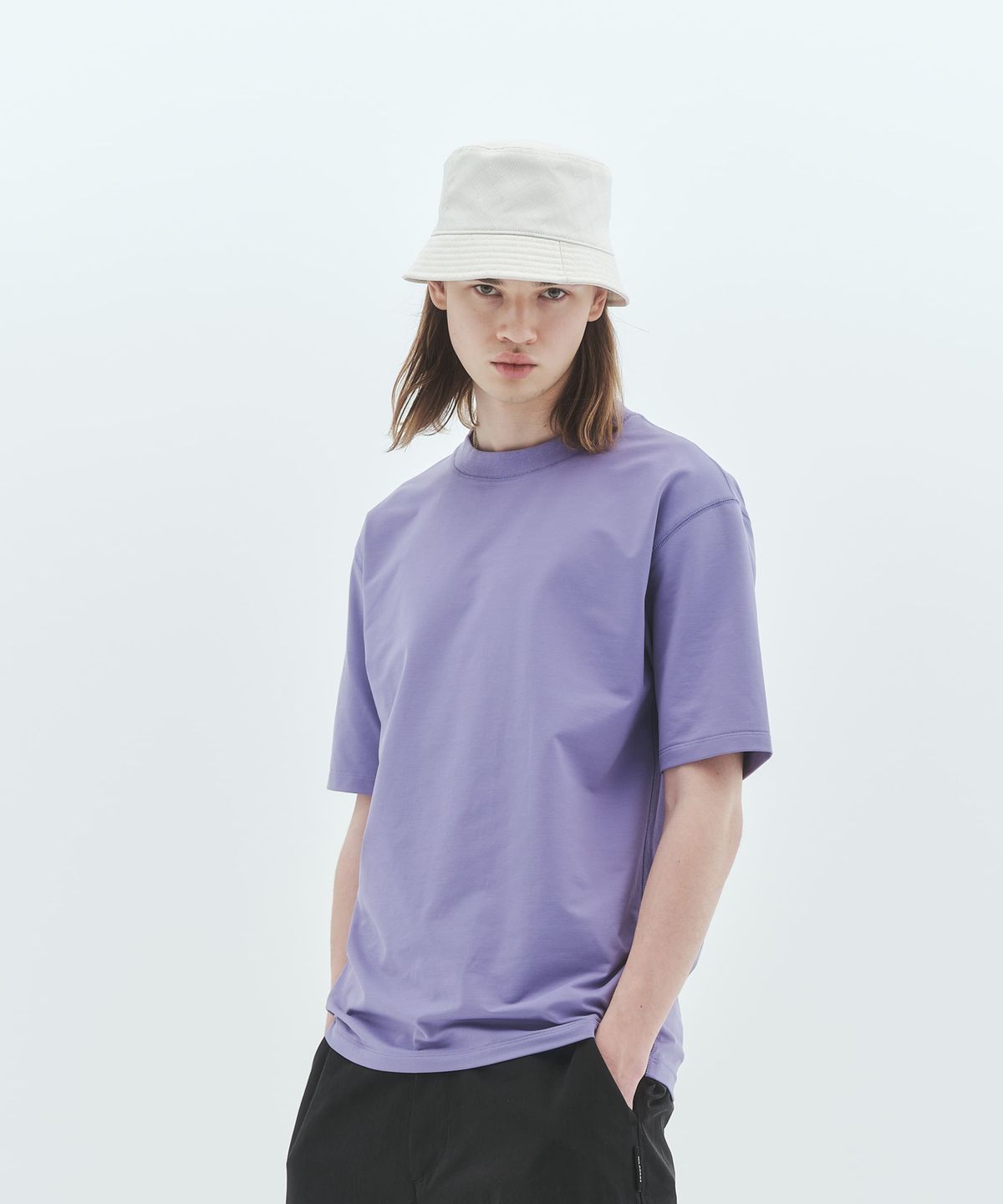밀라코드(MILACODE) High-Neck Signature T-Shirt (VIOLET)