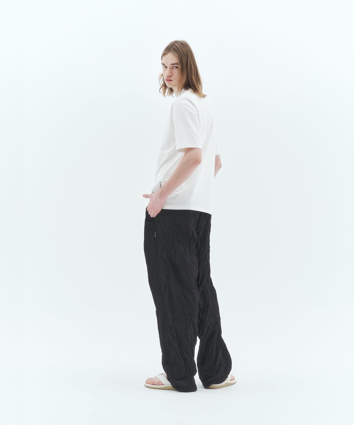 밀라코드(MILACODE) Wild Crease Wide Pants (DARK NAVY)