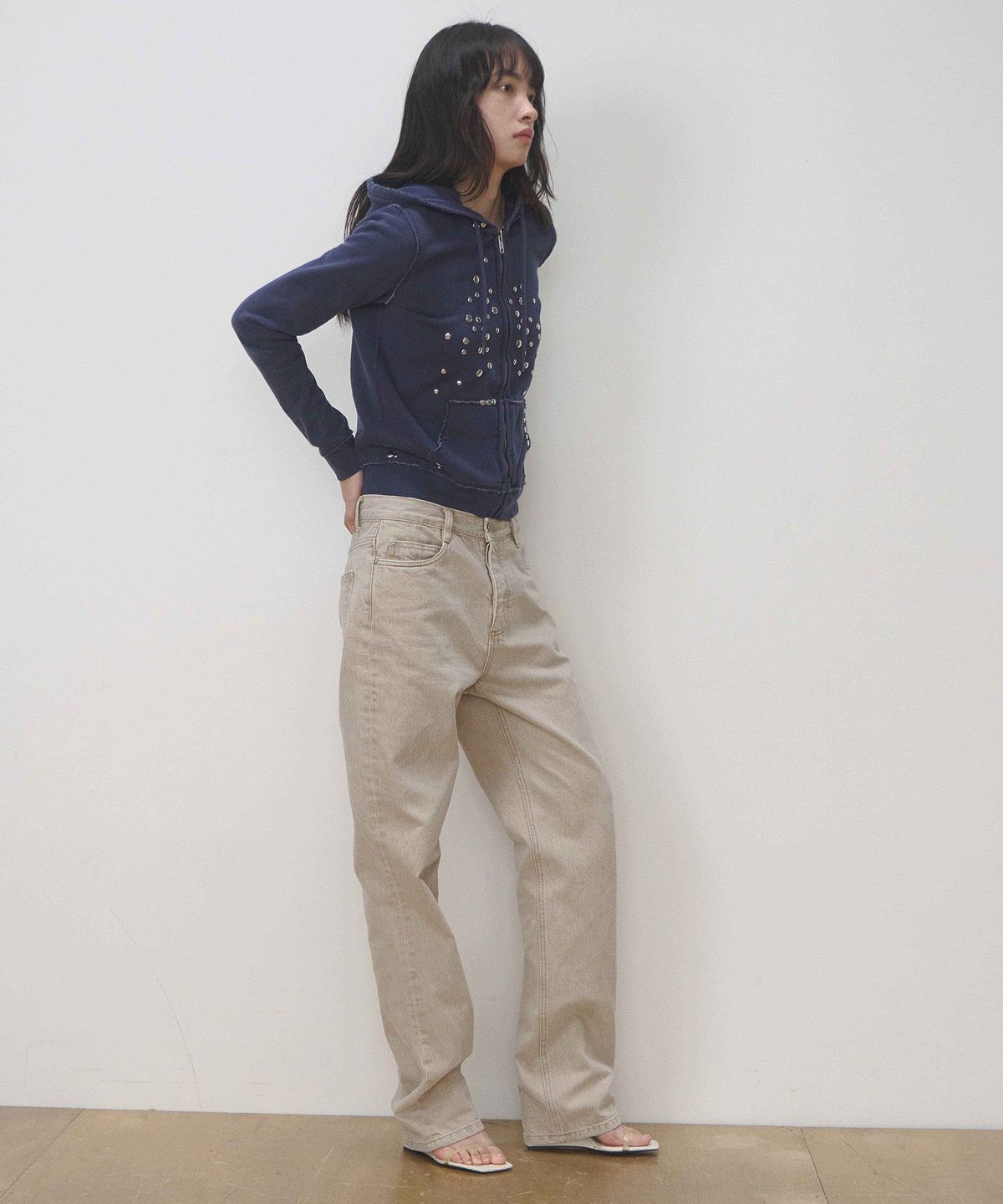 세븐틴엔드(17END) F 001 SAND BEIGE WASHED DENIM