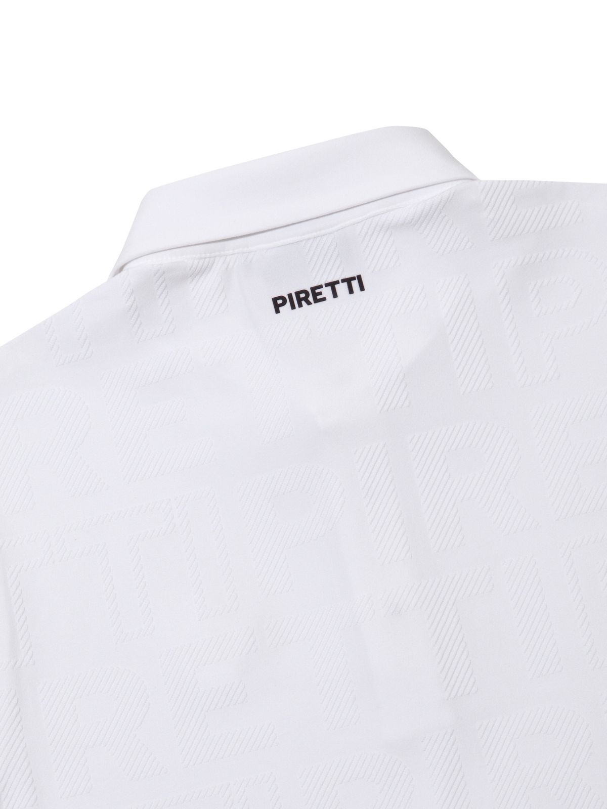 피레티(PIRETTI) 마테라 로고 자카드 폴로 티셔츠 M_White