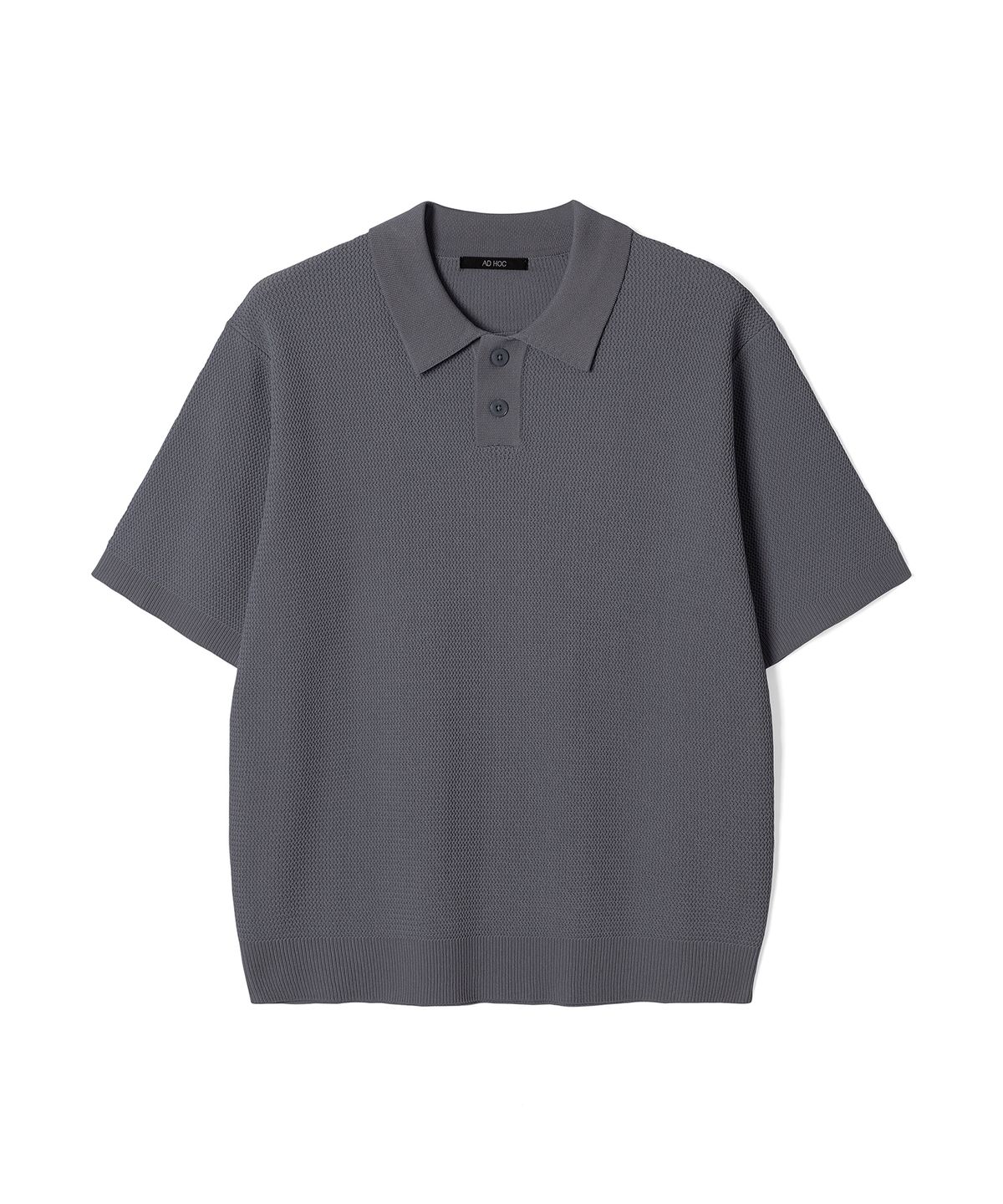 애드호크(ADHOC) 남성 여름 반팔 칼라넥 니트 (DK-KHAKI) (HC4SKA1)