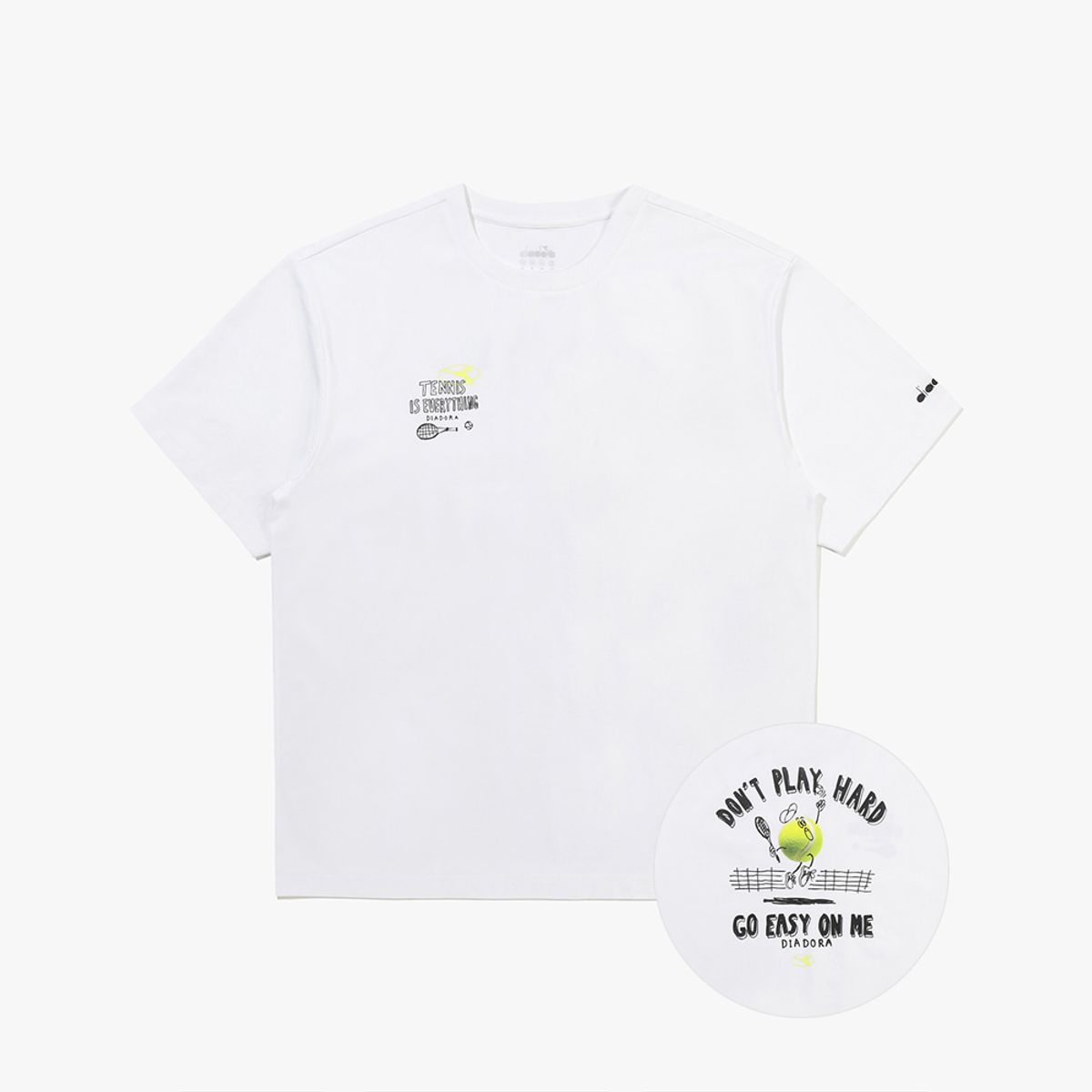 디아도라(diadora) 에어텍스 볼 버디 반팔 티셔츠 OFF WHITE