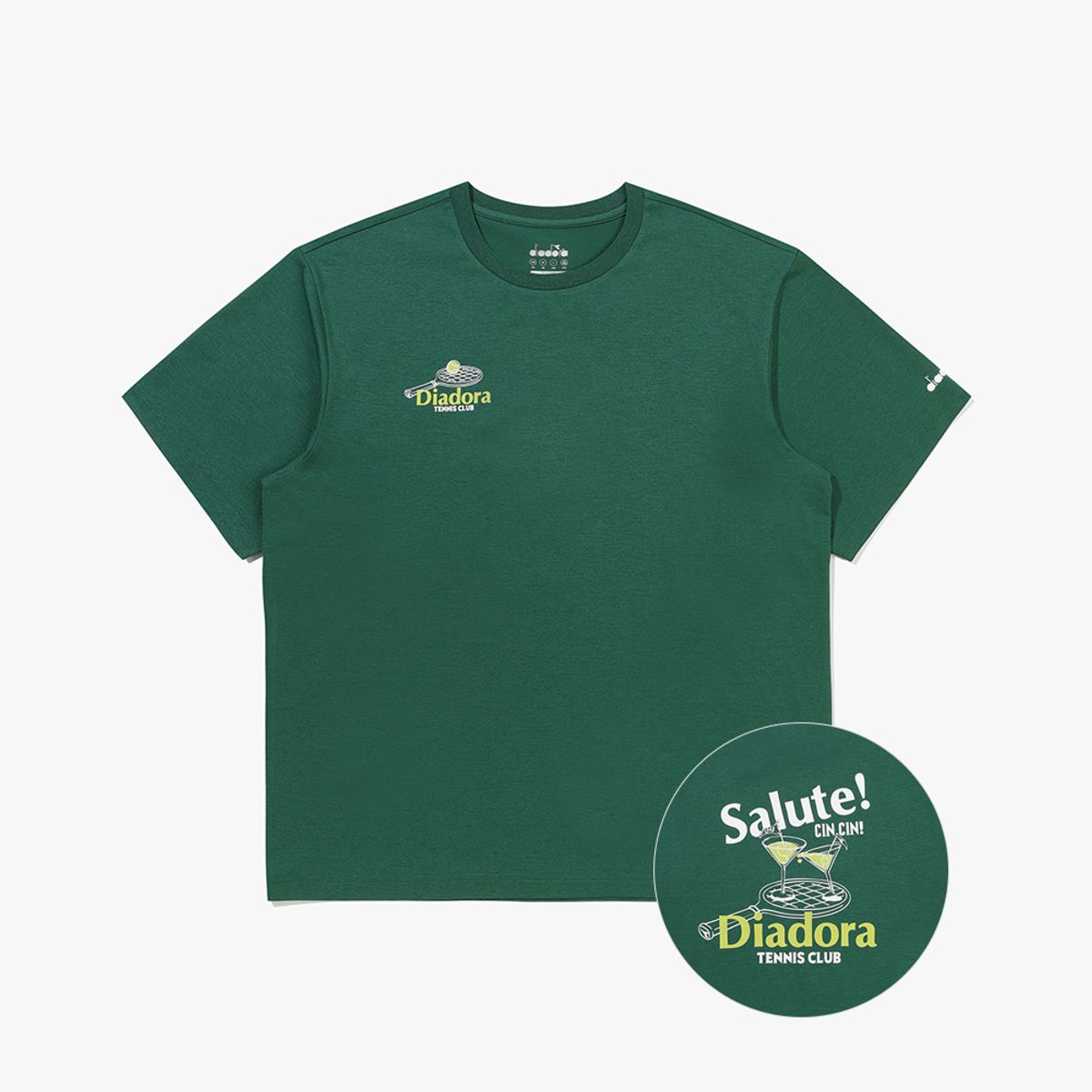 디아도라(diadora) 에어텍스 살루테 반팔 티셔츠 GREEN
