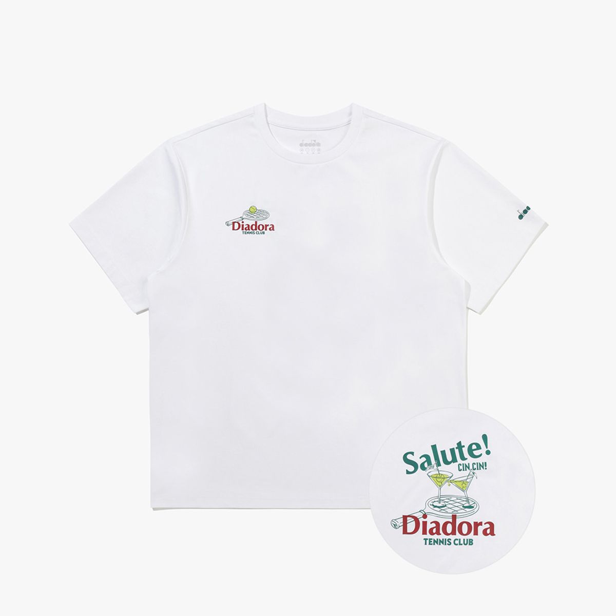 디아도라(diadora) 에어텍스 살루테 반팔 티셔츠 OFF WHITE