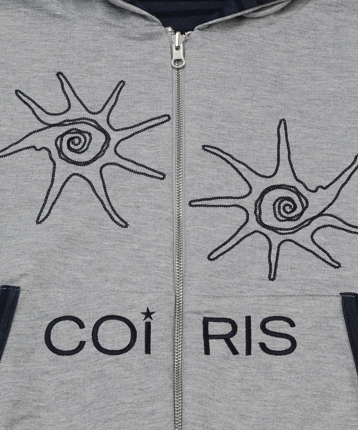 코이리스(COIRIS) 리버 빈티지 리버시블 스트라이프 후드 집업
