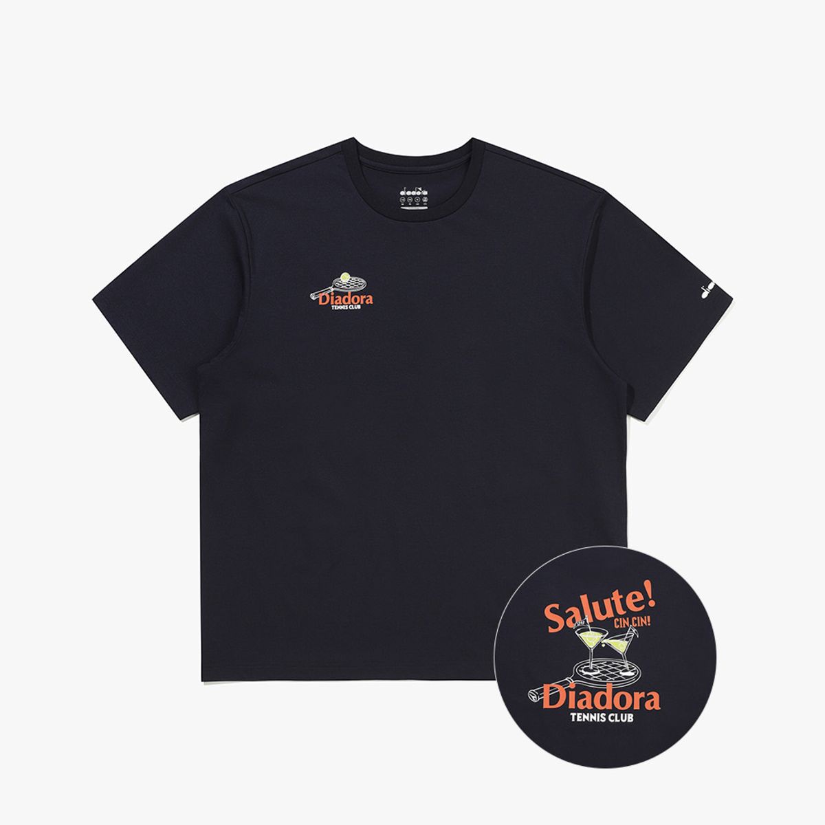디아도라(diadora) 에어텍스 살루테 반팔 티셔츠 NAVY