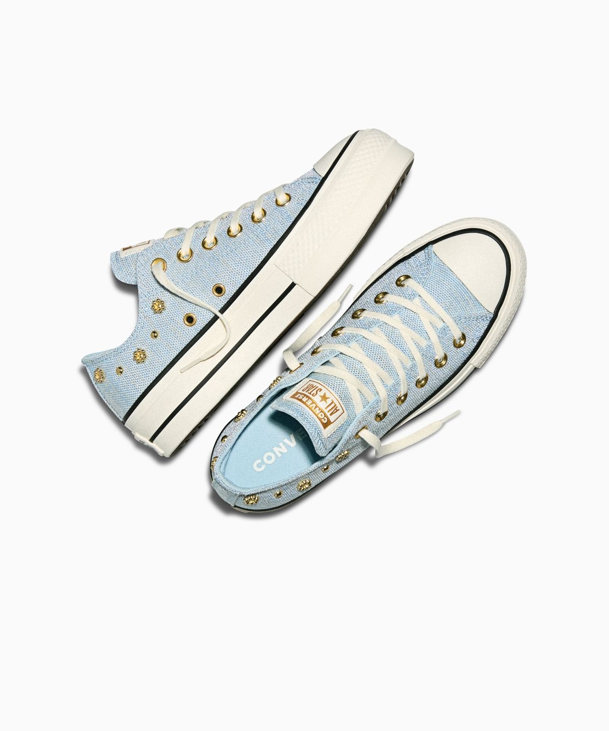 컨버스(CONVERSE) 척테일러 올스타 리프트 헤더드 글램 클리어 스카이즈 A17596C