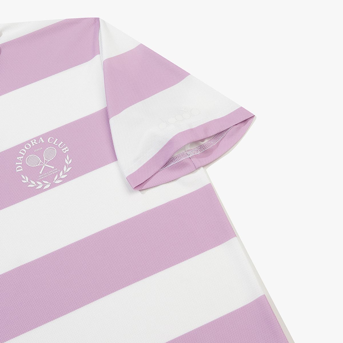 디아도라(diadora) 코트 스트라이프 카라 반팔 티셔츠 VIOLET