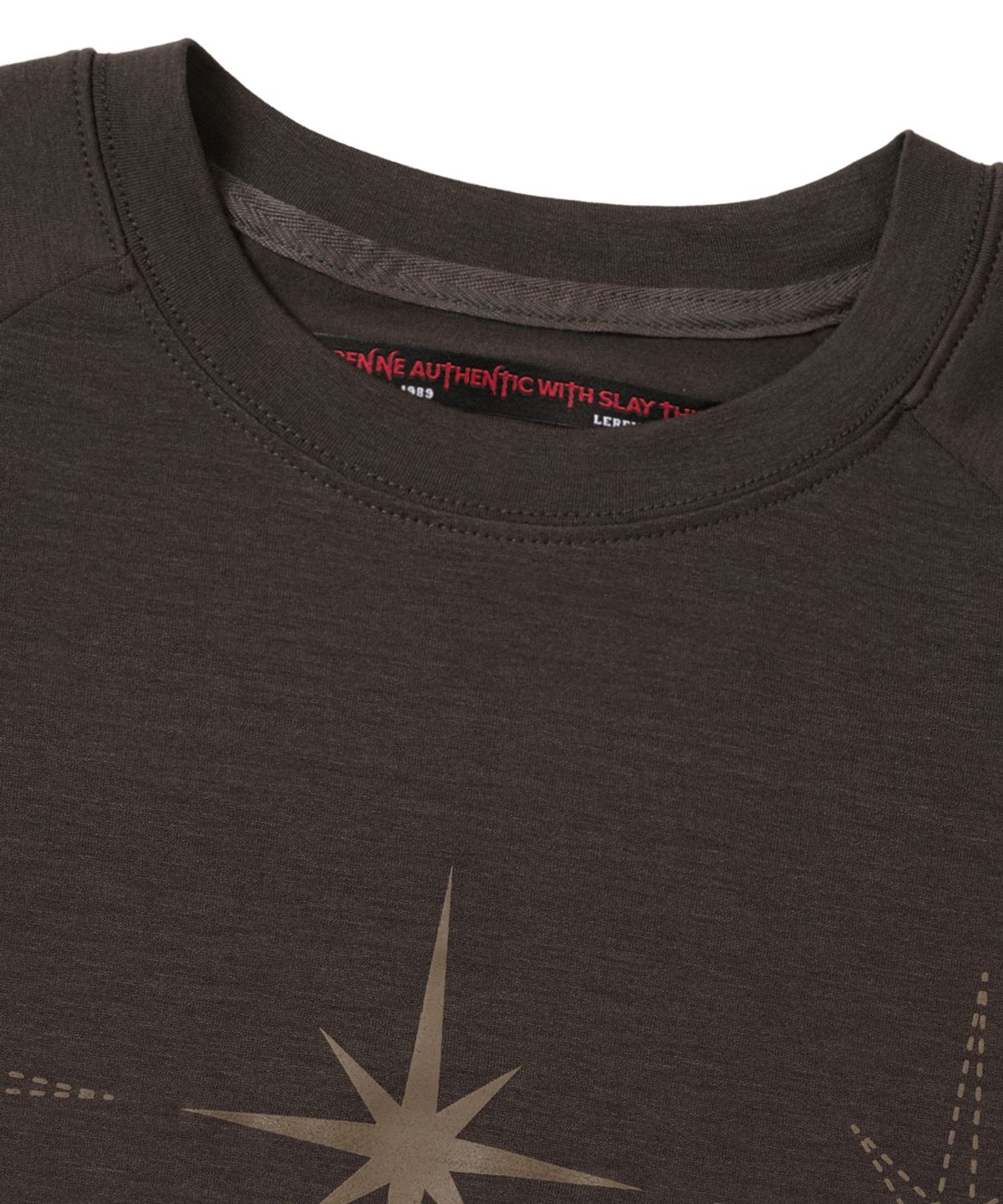 르렌느(LERENNE) Layered Sleeve T-Shirt - Brown