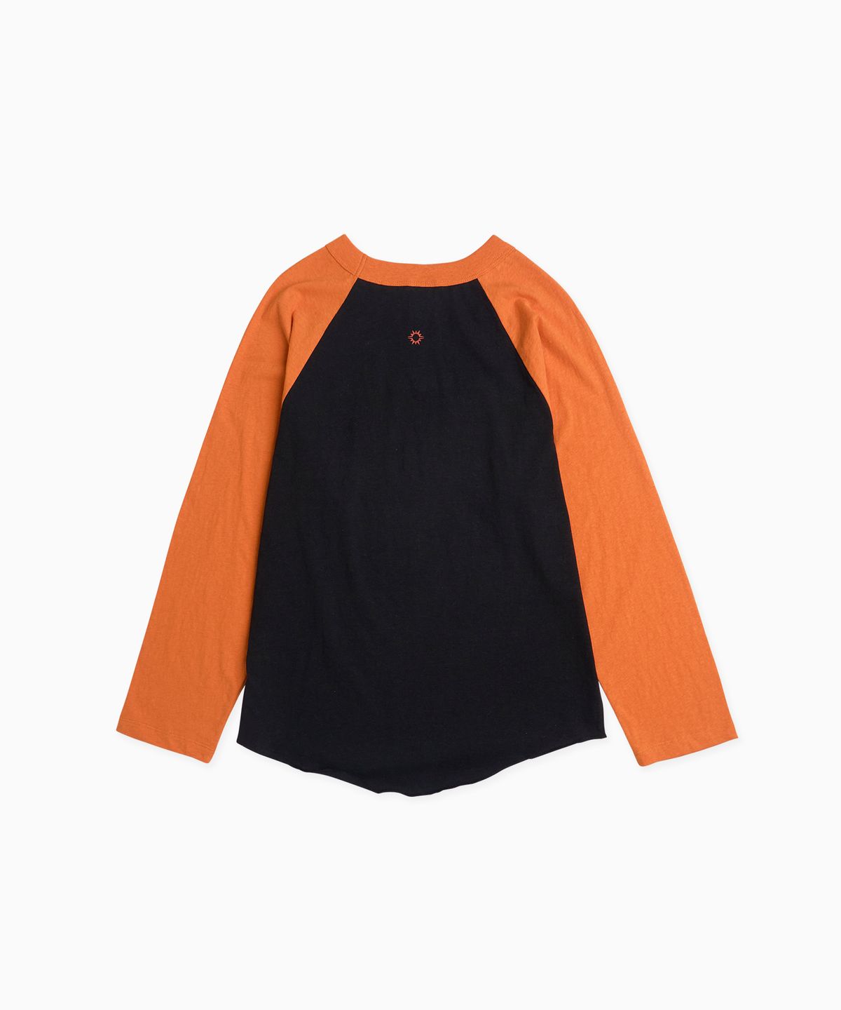 헬로 선라이즈(HELLO SUNRISE) Hula Girl Raglan Tee(W)_Black & Orange