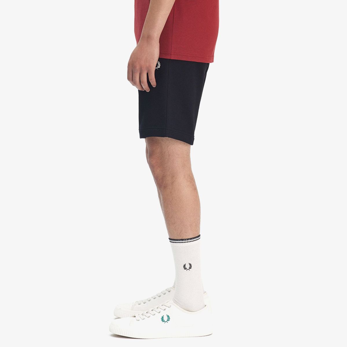 프레드페리(FRED PERRY) [Sport] 클래식 스웻 쇼츠 - 블랙 AFPM2618505-102