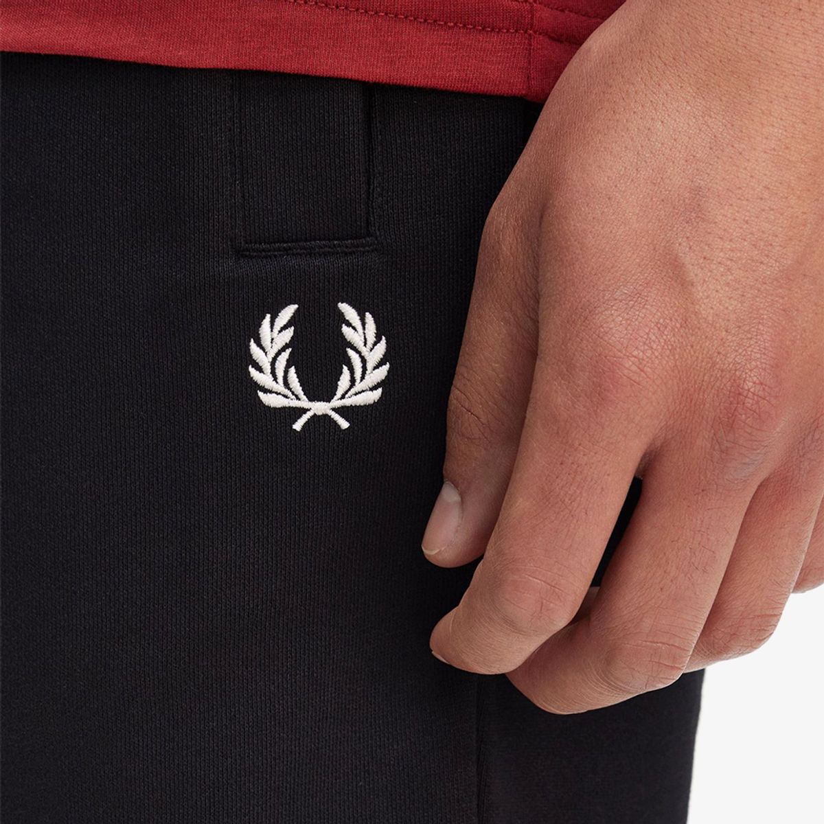 프레드페리(FRED PERRY) [Sport] 클래식 스웻 쇼츠 - 블랙 AFPM2618505-102