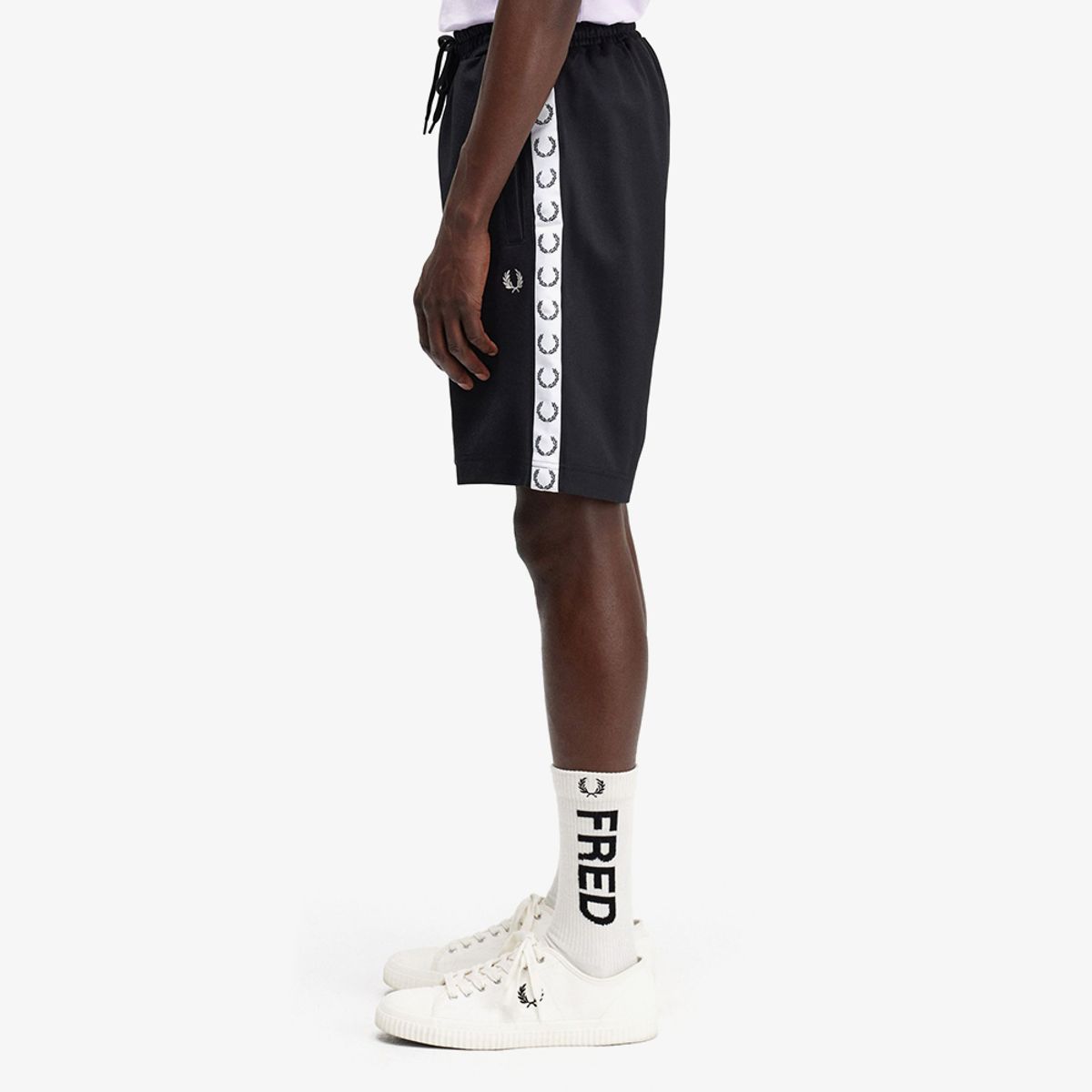 프레드페리(FRED PERRY) [Sport] 테잎 트리코트 쇼츠 - 블랙 AFPM2615508-102