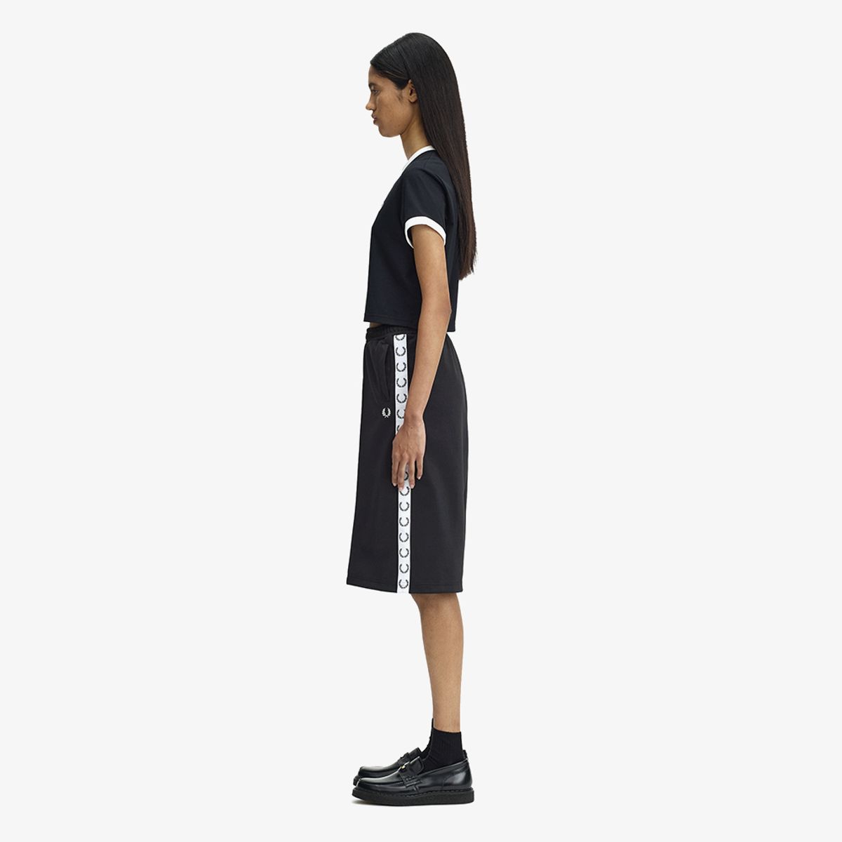 프레드페리(FRED PERRY) [womens] 테잎 트랙쇼츠 - 블랙 AFPF2612101-102