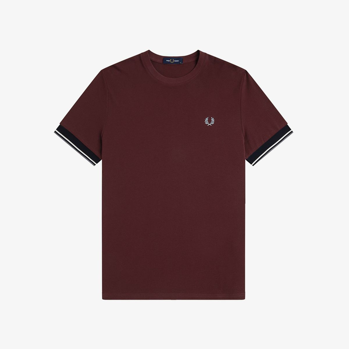 프레드페리(FRED PERRY) [Sharp] 트윈 팁 커프 티셔츠 - 옥스블러드 AFPM2612396-597