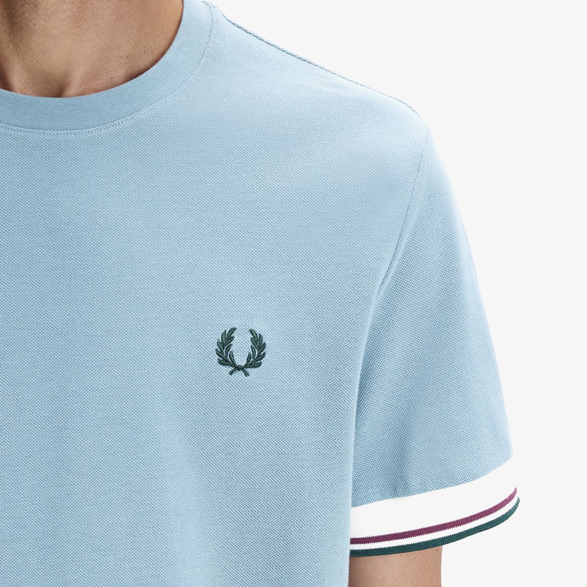 프레드페리(FRED PERRY) [Sharp] 트윈 팁 커프 티셔츠 - 스톡포트 블루 AFPM2612396-Z20