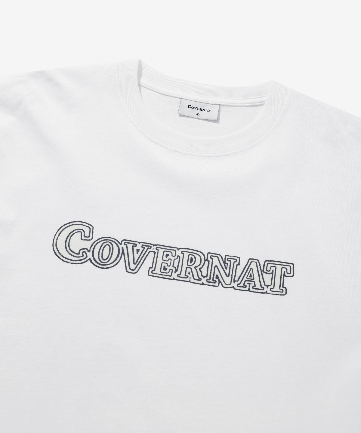 커버낫(COVERNAT) 네온 로고 그래픽 티셔츠 화이트