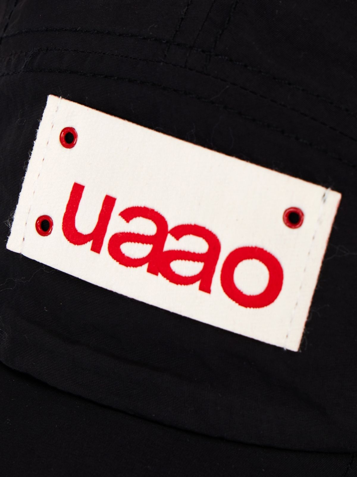 우아오(UAAO) 루지 나일론 로고 볼캡 (Black)