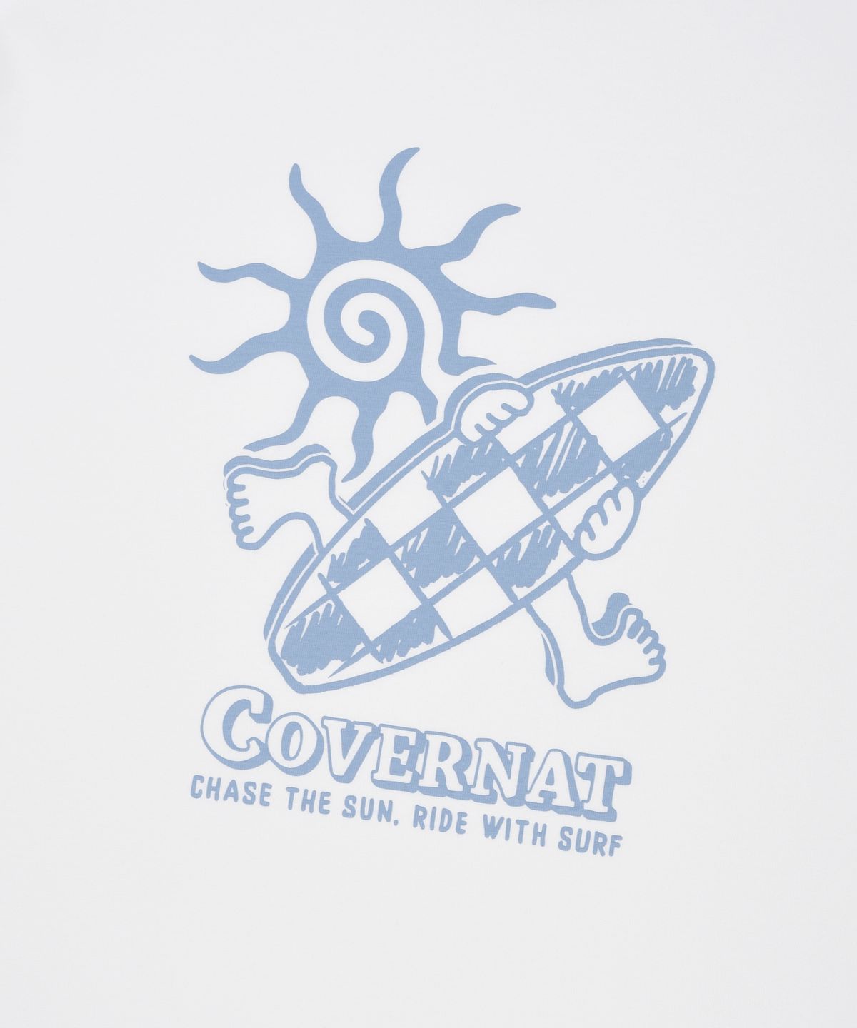 커버낫(COVERNAT) 체커보드 그래픽 티셔츠 화이트