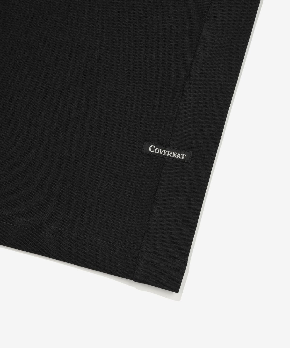 커버낫(COVERNAT) 쿨 코튼 트로피컬 그래픽 티셔츠 블랙