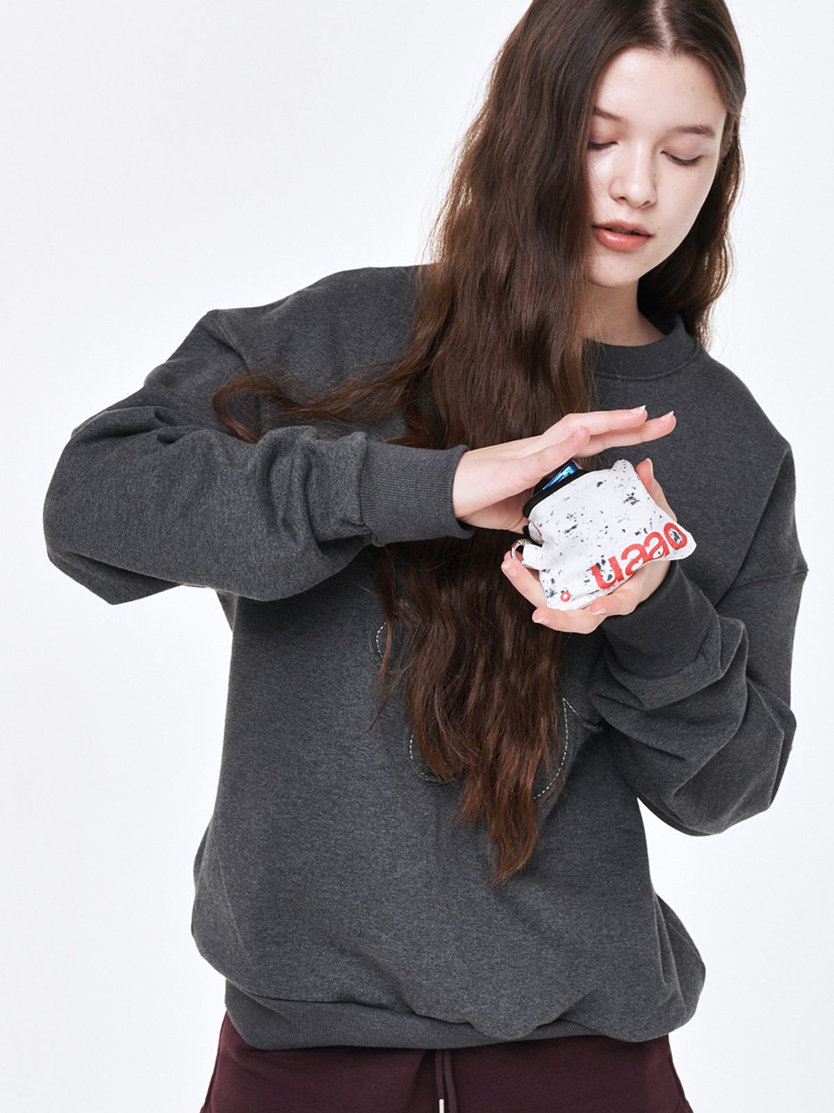 우아오(UAAO) 콤포 키링 포켓 파우치 카드지갑 (White Oreo)