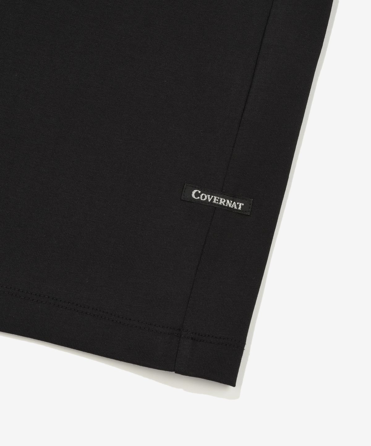 커버낫(COVERNAT) 베이직 크롭 티셔츠 블랙